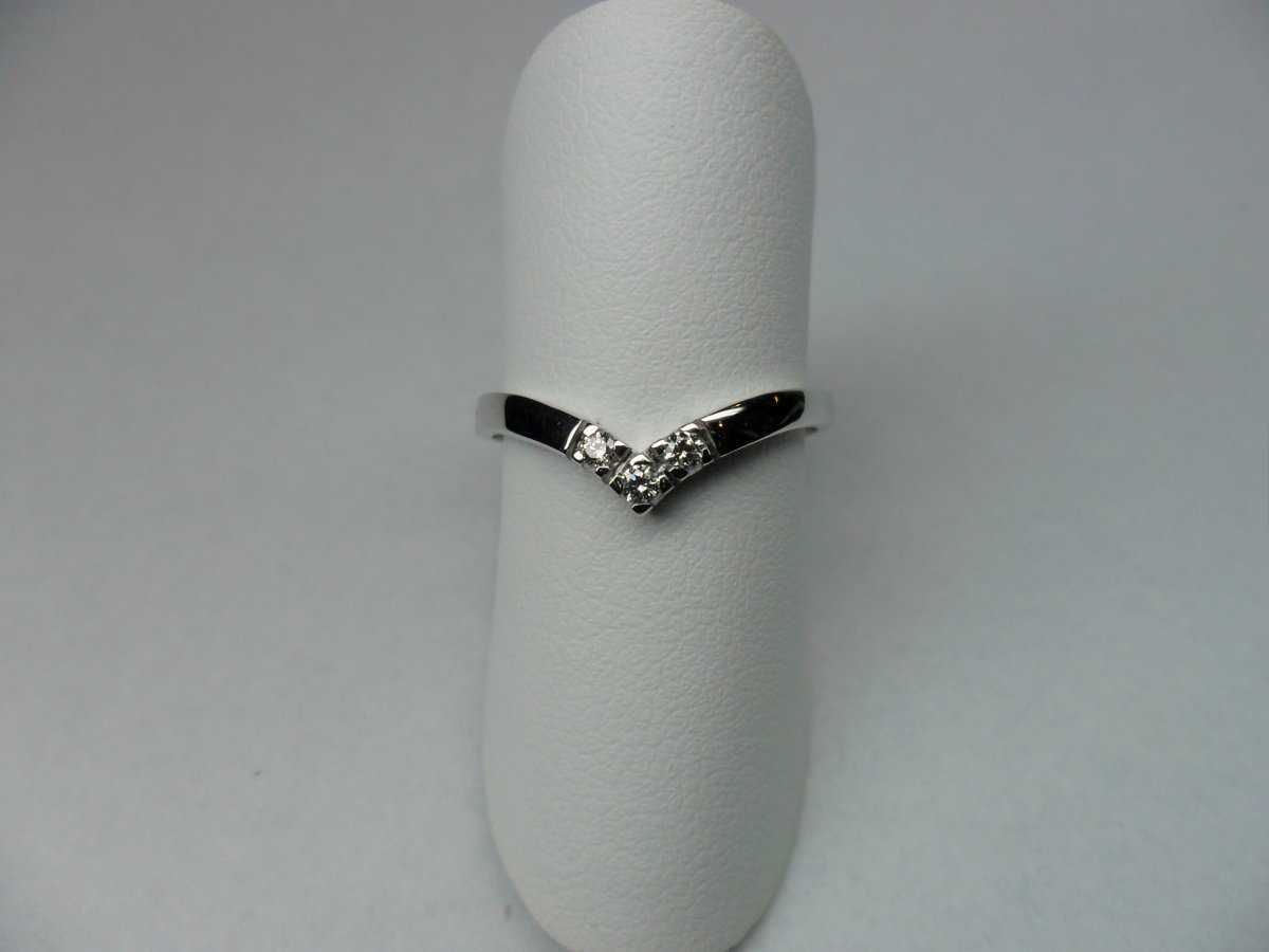 V-alliance Ring White Gold 3st.